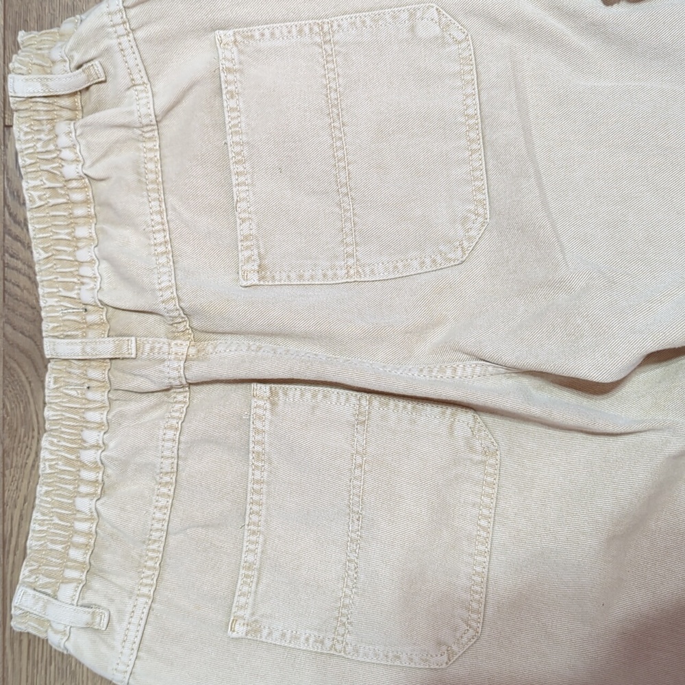 Free People Platoon Cargo Pants Khaki denim joggers jeans L - Picture 8 of 15